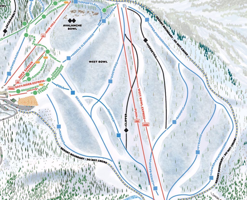 New trail map, 50 runs